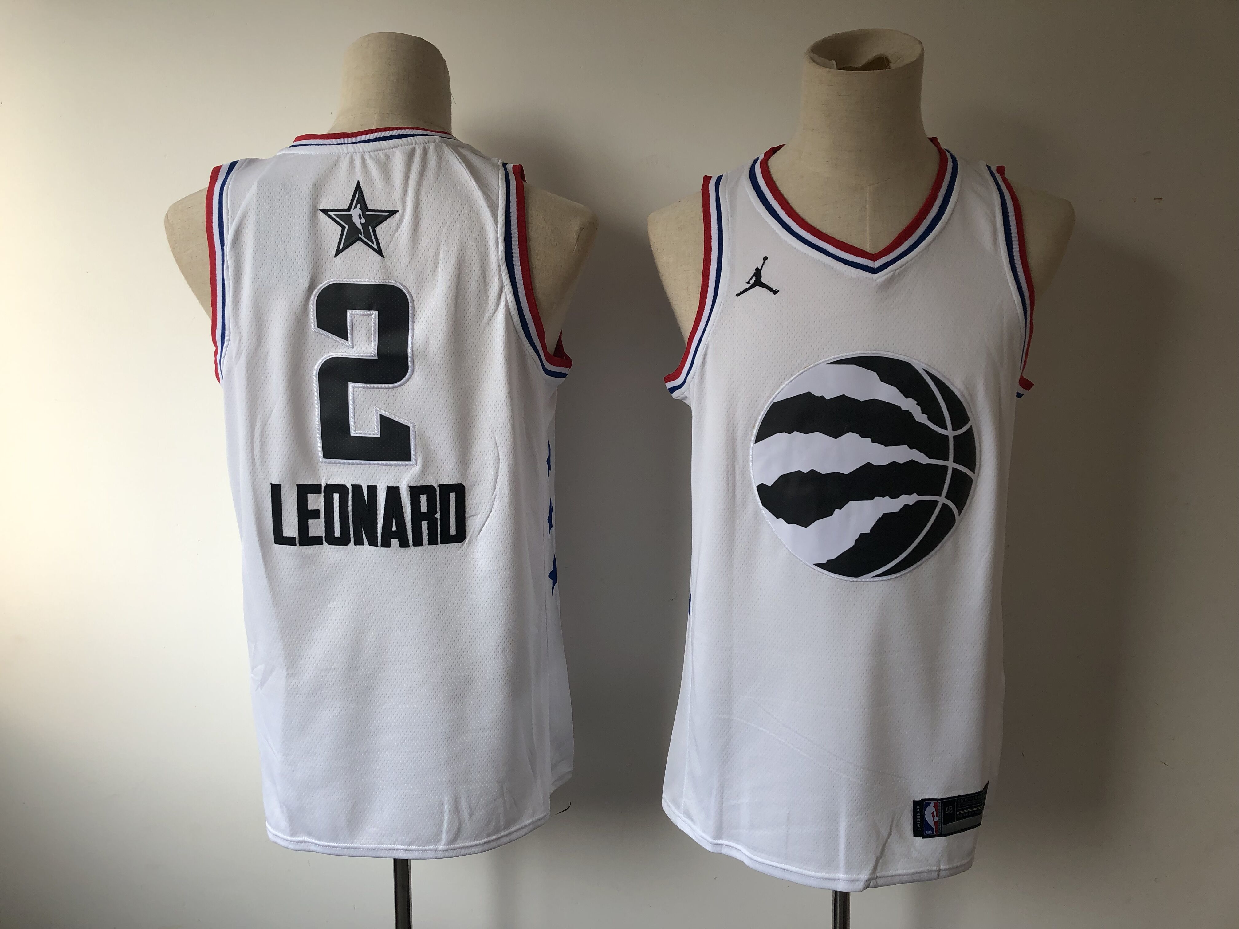 Men Toronto Raptors 2 Leonard white 2019 All Star NBA Jerseys